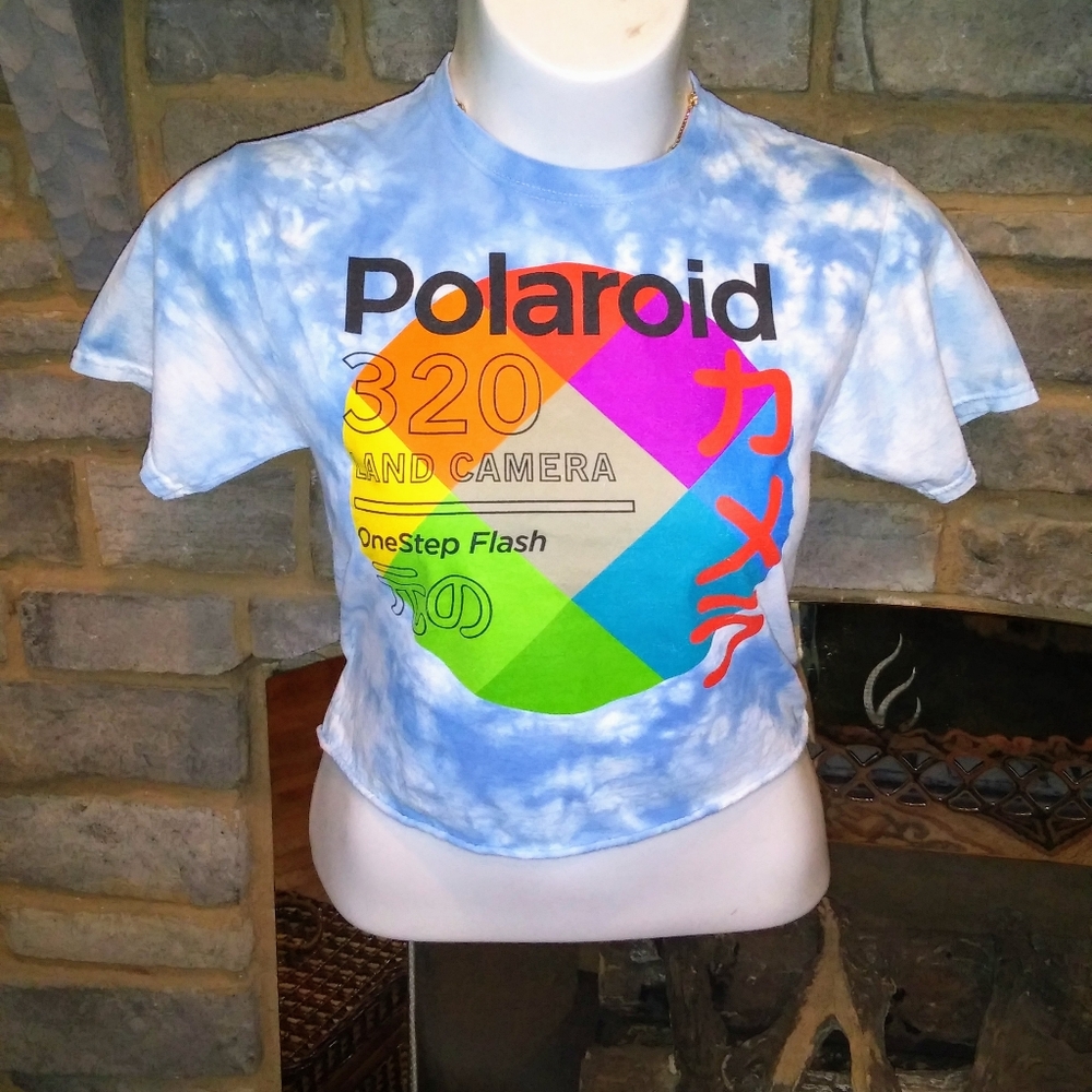 ⭐ Tie-dye Polaroid crop top